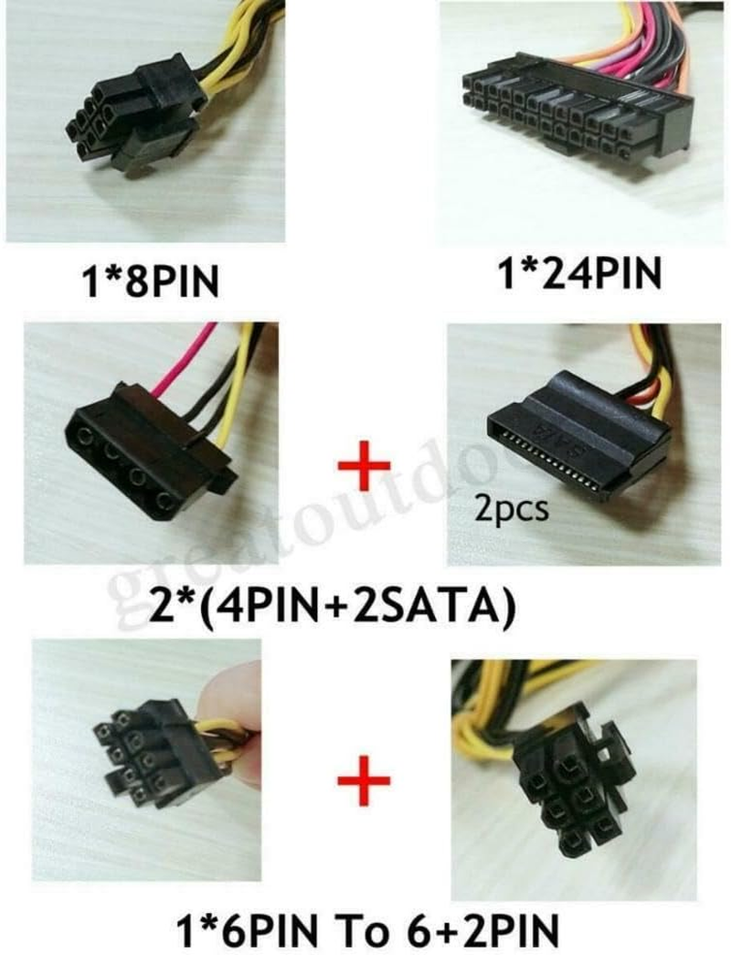 1000W Power Supply Computer Gaming PSU PFC ATX 24 Pin SATA for Intel AMD PC image number 1
