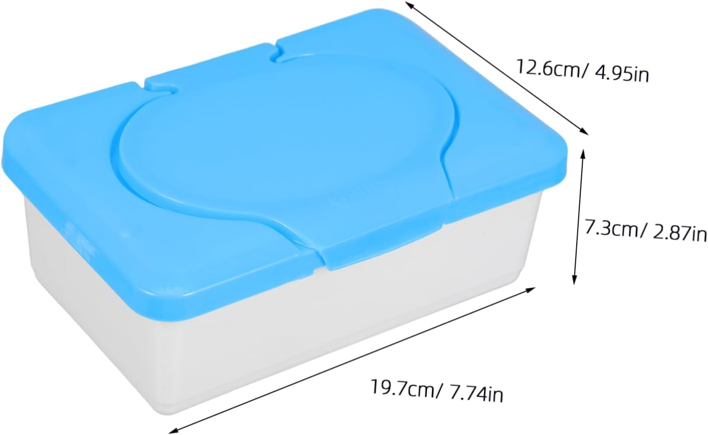 2Pcs Cleansing Towel Box Portable Wipes Dispenser Travel Plastic Nursery Organizer image number 6