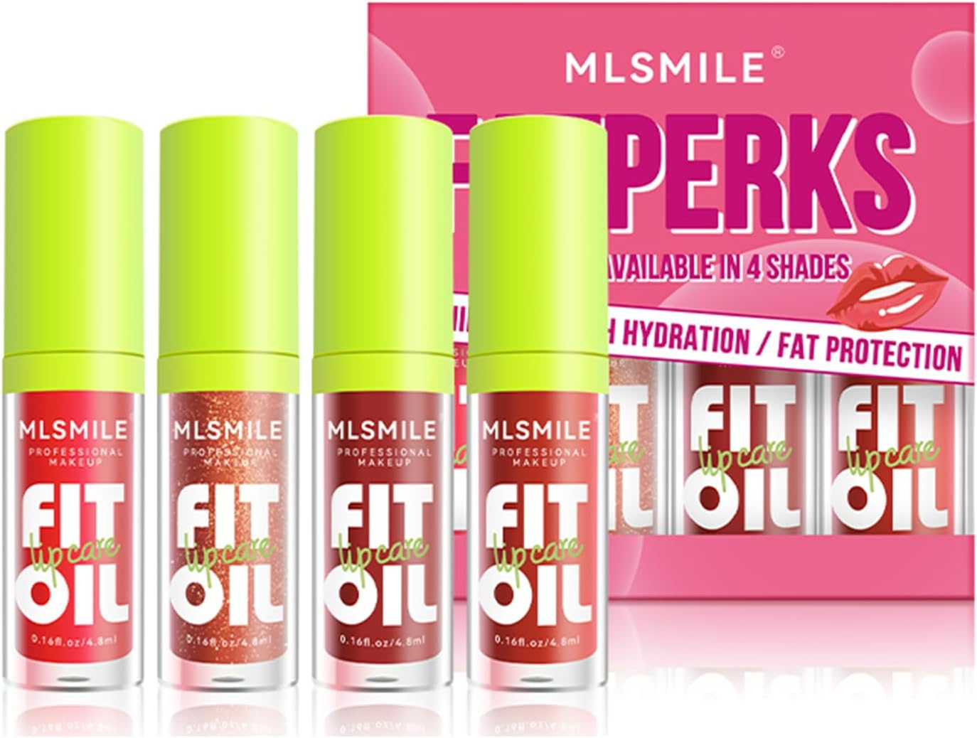 Joyeee Hydrating Lip Oil Set, 6 Pcs Fruit-Flavored Lip Gloss Set, Roll-On Lip Oil for Women Teenage Girls, Transparent Moisturizing No-Sticky Lip Gloss Lip Care