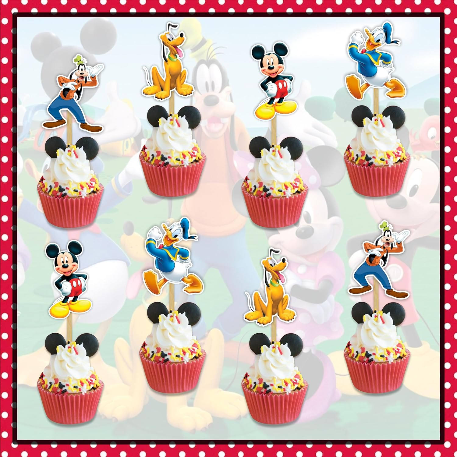 Mcky Muse Cupcake Toppers &ndash; Fun & Colorful Decorations | Perfect for Mcky Muse-Themed Birthdays, Parties & Celebrations