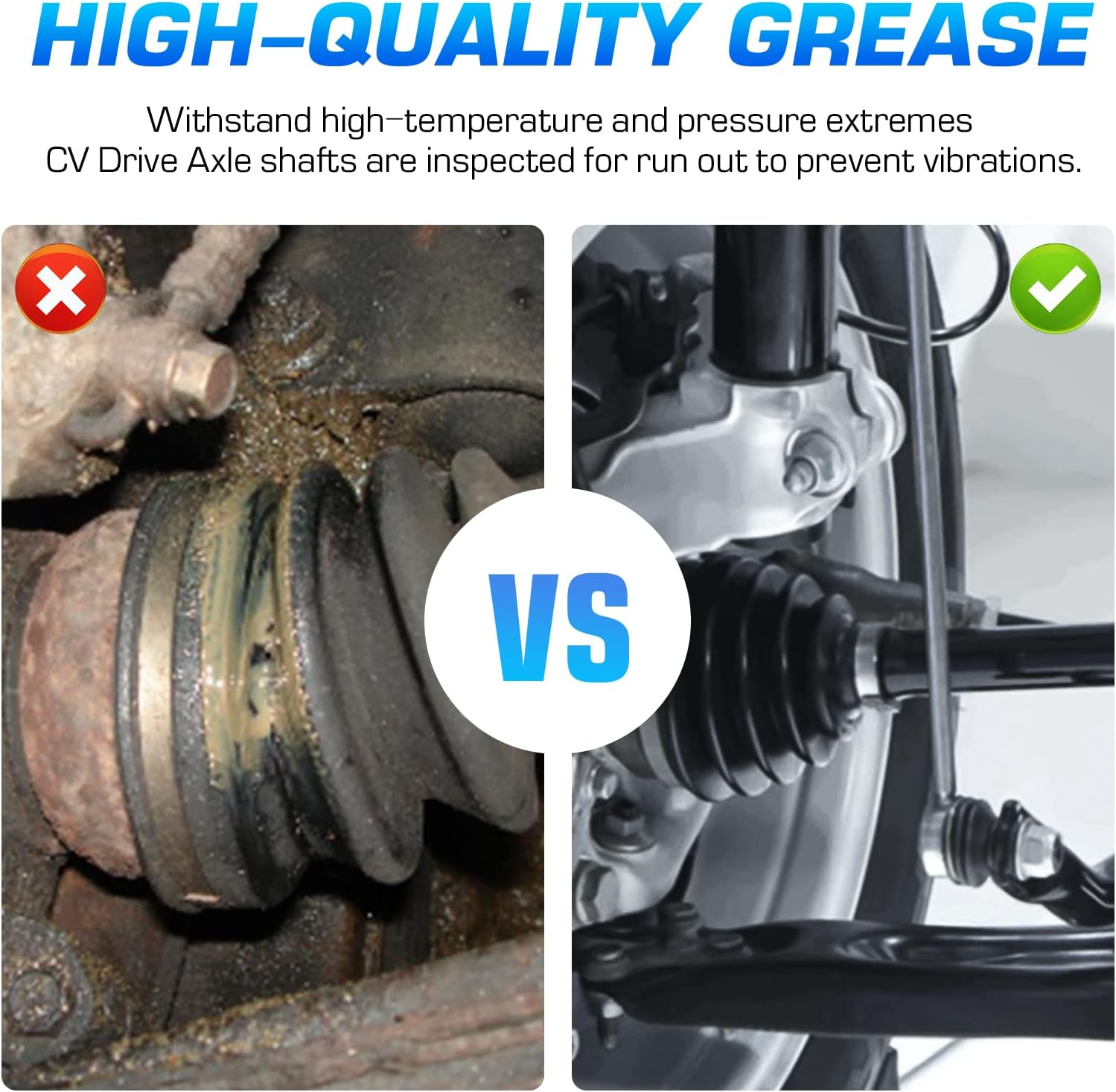 Front Left/Right CV Axle Shaft Fits for Polaris RZR 4 800/ RZR S 800 2009-2017 for Ranger 570 900 1000 Diesel Crew XP 2013 2014 2015 2016 2017 2018 2019 2020, Replace for 1332637, 1 Front Axle image number 5