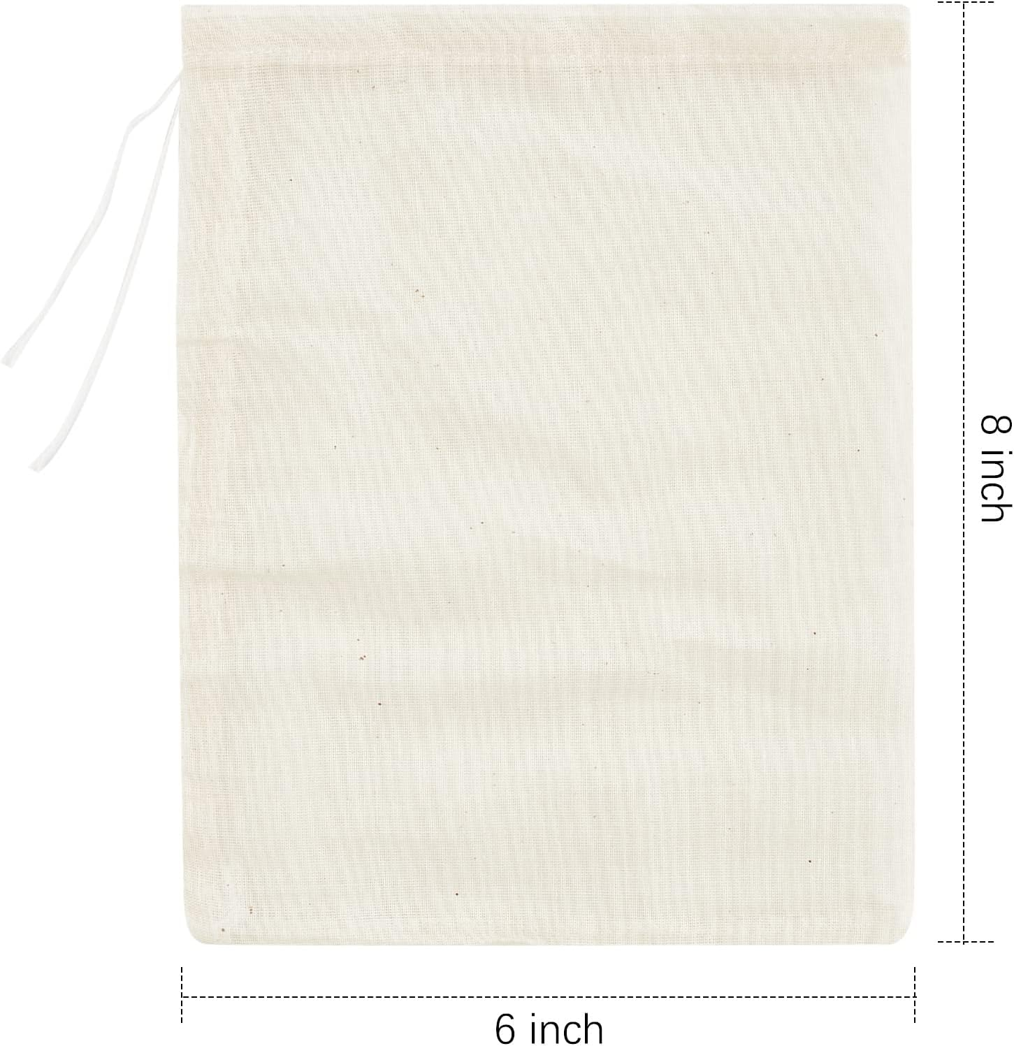 TUZAZO 24 Pack Reusable Spice Bags for Cooking, Cheesecloth Bags for Straining, Drawstring Cotton Tea Bags Soup Bags Bone Broth Brew Bags Muslin Bags (6 X 8 Inch) image number 1