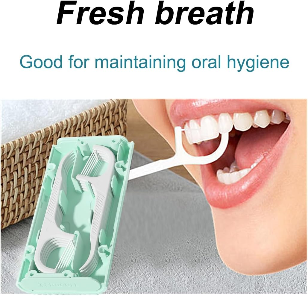 ZANZER White Dental Floss Portable Case, Storage 10 Picks Adult Floss in Box. the Best Tool for Cleaning Teeth and Oral Care. Portable Travel Floss Is Perfect for Dinners,Dating,Travel,Hotels. (White+Pink) image number 4