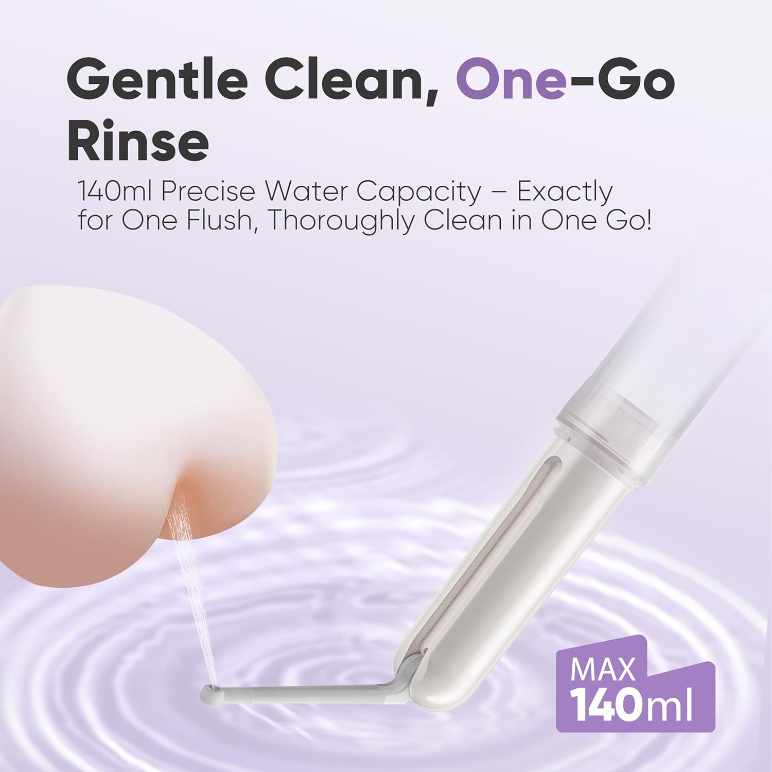 Portable Bidet - Mini Foldable Handheld Personal Travel Bidet with 2 Pressure Options Electric Sprayer Toilet for Personal Hygiene Cleaning/Soothing Postpartum Care/Perineal & Hemmoroid Treatment