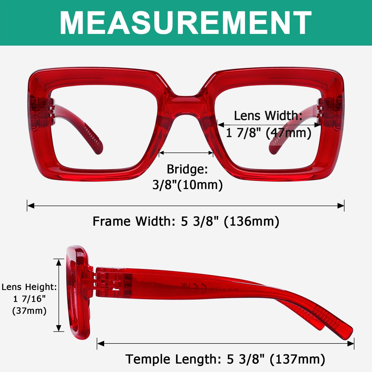 Eyekepper Women'S Reading Glasses Metalless Screwless Spring Hinges 6 Pack Woman Oversized Square Thickness Frame Reading Aid - Mixing +1.75 image number 3