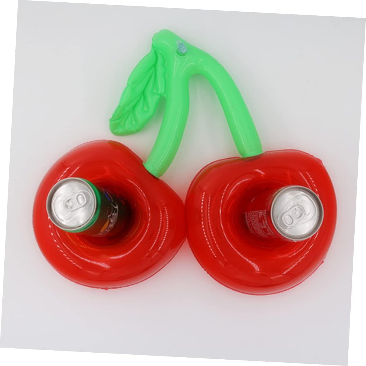 2Pcs Floating Drink Holder Inflatable Cherry Shape Drink Cup Holder Beach Pool Floats for Summer Party Favors Swimming Pool Decoration image number 3