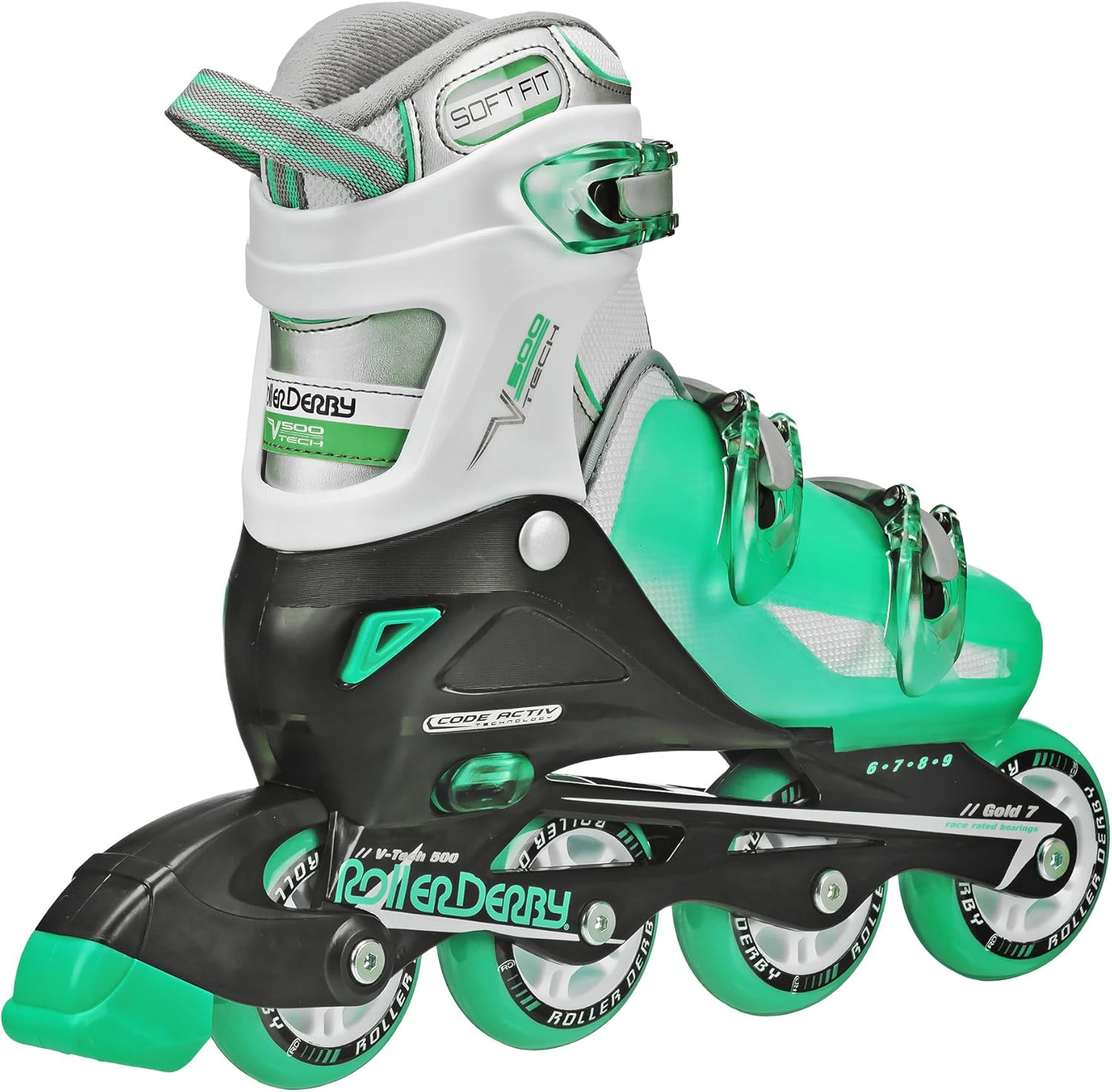 Roller Derby Women'S V-Tech 500 Button Adjustable Inline Skate image number 2