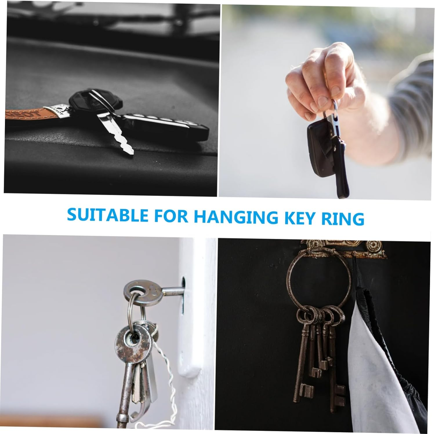 Car Shaped Metal Keychain Keyring Silver, Creative Automotive Keyring for Men and Women, Sturdy Car Key Chain Accessory for Vehicle Interior Use image number 5