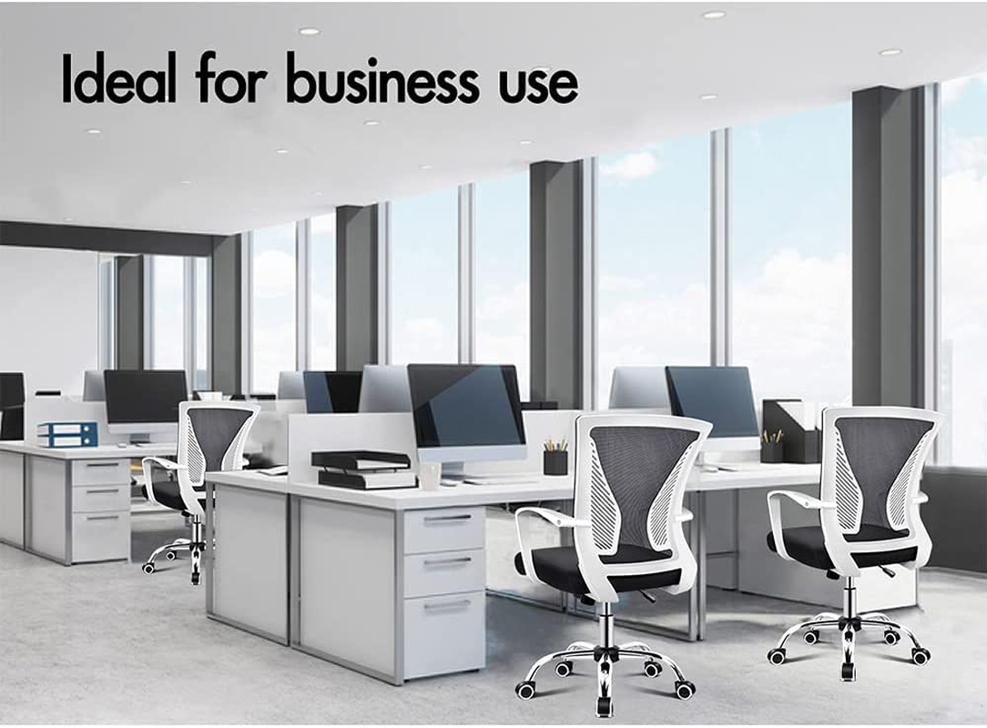 ALFORDSON Mesh Office Chair with Sgs-Approved Gas-Lift and 120&deg; Tilt, Mid Back Executive Computer Desk Chair, Fabric Seat Gaming Racing Chair, Max 180Kg Loading(Ford Black) image number 6