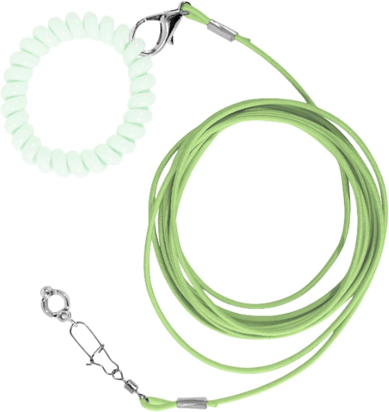 Wishlotus 3M Parrot Flying Rope - Ultra Lightweight & Anti-Bite Bird Training Leash for Outdoor Flight, Portable Foot Chain for Parrots, Macaws, Cockatoos - Durable Pet Training Rope(Green) image number 4