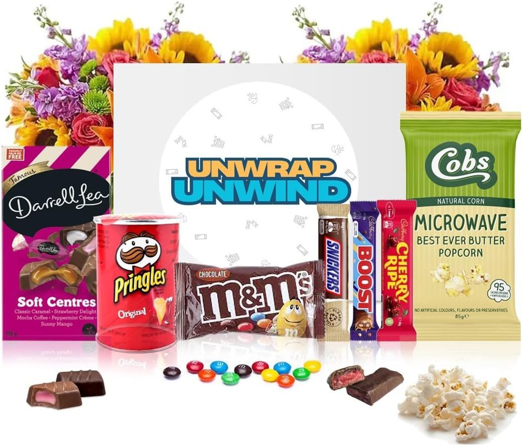 Purely Gourmet Luxury Chocolate Gift Hamper &ndash; Tasty Chocolate Gift with M&M&rsquo;S, Snickers & Darrell Lea Treats &ndash; Delicious Food Hampers & Gift Sets for Birthdays, Holidays & Sharing Moments