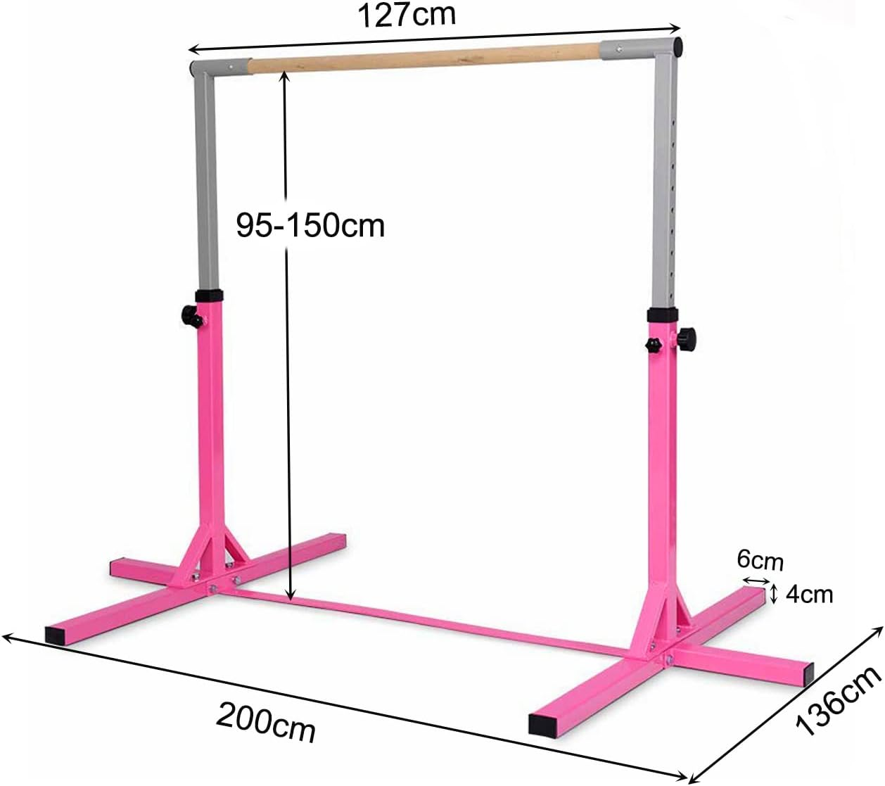 Kids Gymnastic Training Bar Expandable Gym Horizontal Kip Equipment image number 2