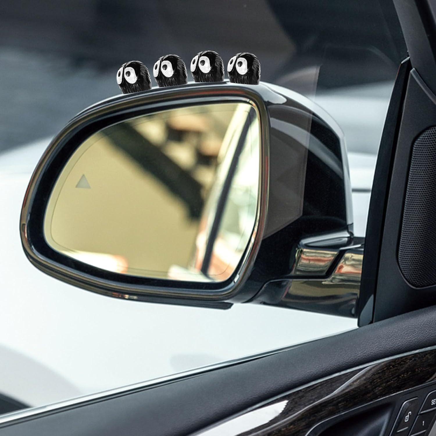 Soot Sprite Car Rearview Mirror - 25 Pcs Anime Cartoon Soot Sprites Accessories for Car Interior Decoration Dashboard Car Ornament Funny Gifts image number 4