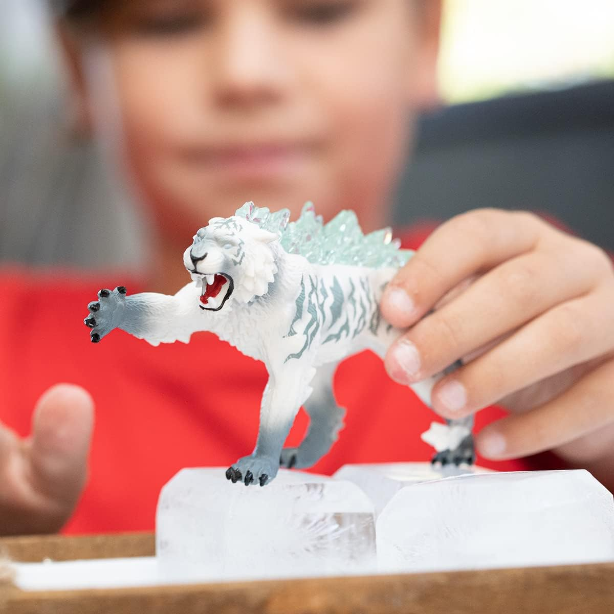 Schleich Eldrador Creatures, Ice Monster Mythical Creatures Toys for Kids, Ice Tiger Action Figure, Ages 7+ image number 4