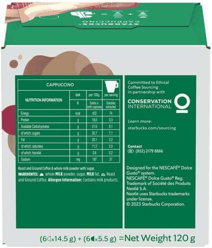 Starbucks Nescafe Dolce Gusto Blonde Cappuccino 12 Coffee Pods (36 Count, Pack of 3) image number 3