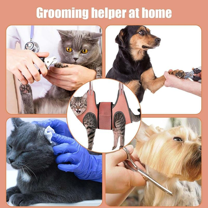Pet Grooming Sling Hammock for Small Animals - Secure Restraint Bag for Bathing, Trimming & Nail Care - Suitable for Cats & Dogs with Adjustable Sizing