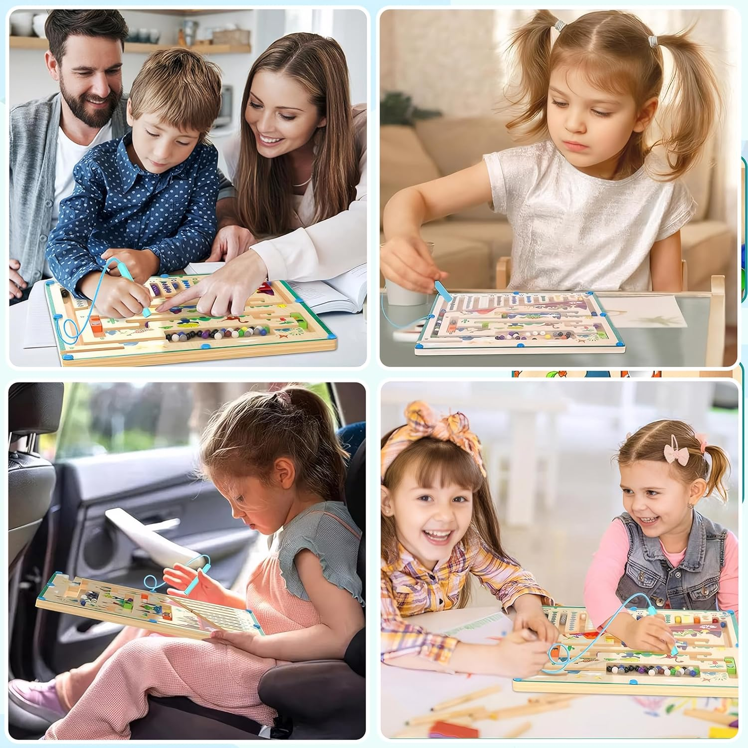 Dinosaur Magnetic Color and Number Maze, Montessori Sensory Learning Counting Toys for Toddler Kids Age 3 4 5 6 7 8 image number 1