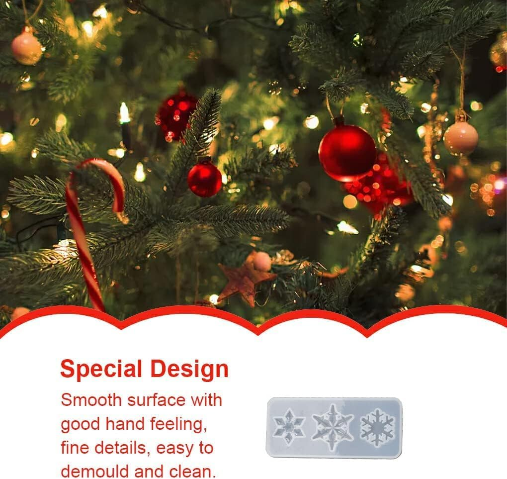 Biscuit Molds Kitchen Baking Handmade Christmas Themed Embossed Mould Dessert Fondant Casting Die Cupcake Chocolate, Smallthree Snowflake image number 5