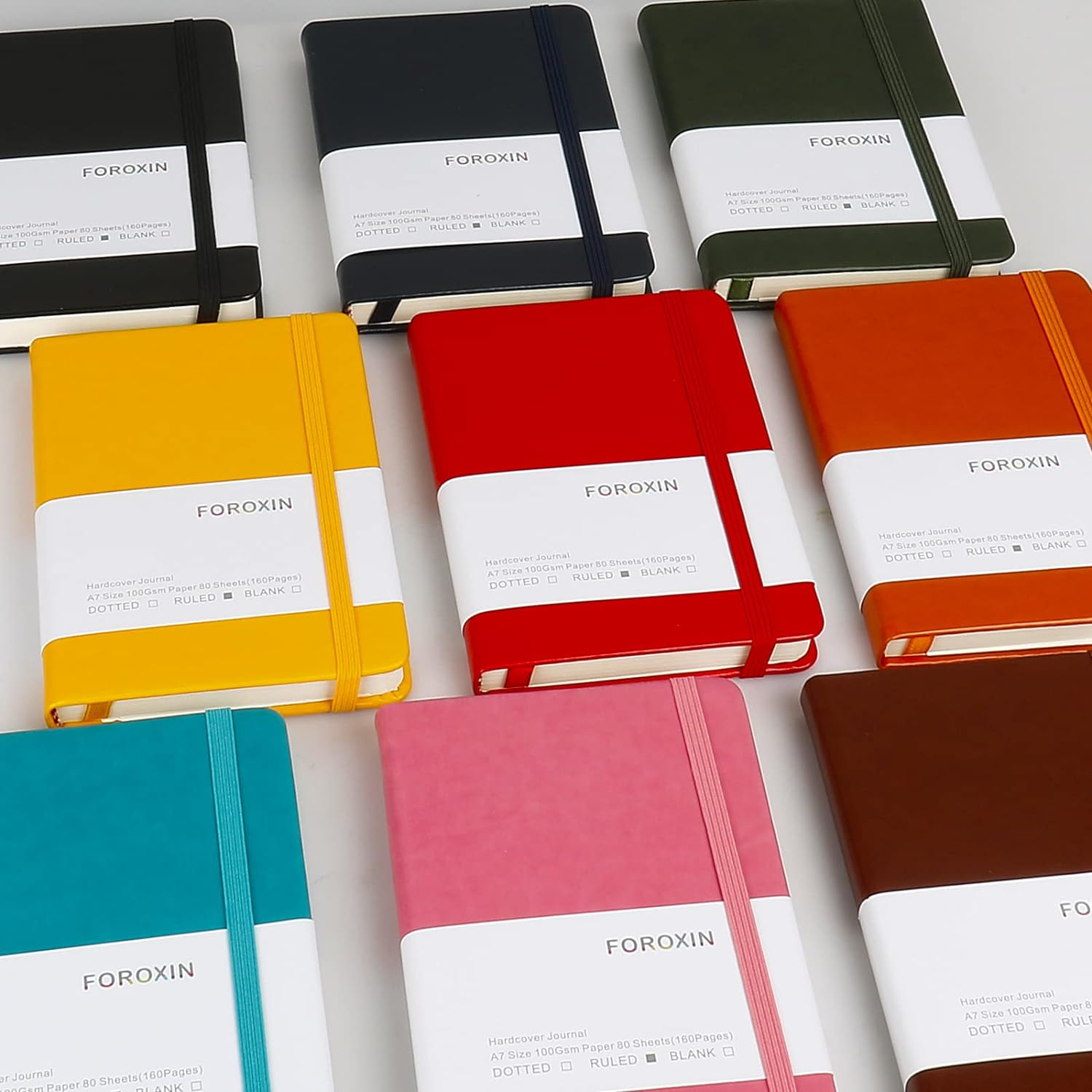 Lined Pocket Journal Notebook, 2 Pack, (Orange), 160 Pages, Small, 3.86 Inches X 5.51 Inches - 100 Gsm Thick Paper, Hardcover - Black Color image number 2