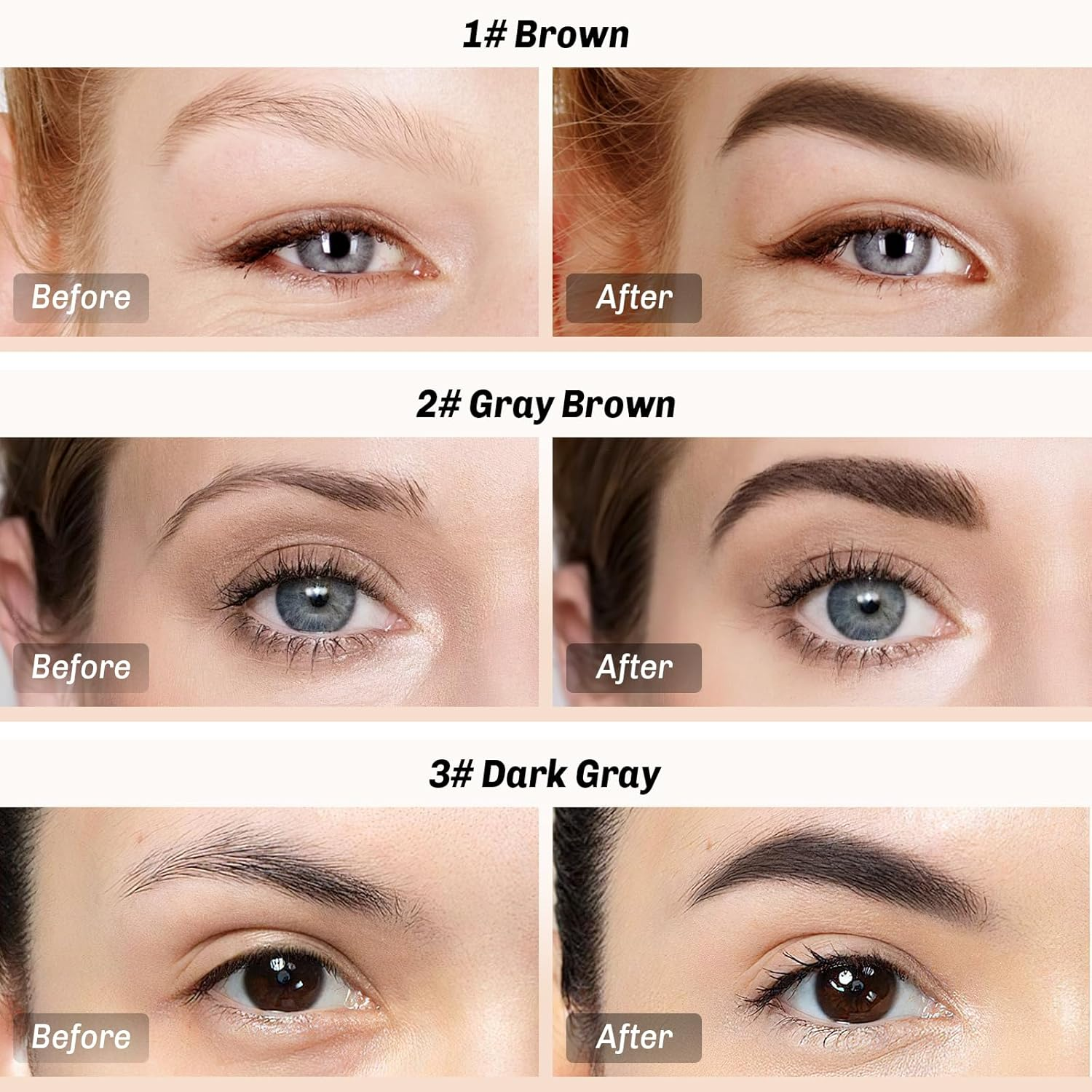 Waterproof Eyebrow Pencil Microblading Liquid Brow Pen,Micro 4 Point Eyebrow Gel,Long-Lasting,Creates Natural Looking Brows Effortlessly image number 3