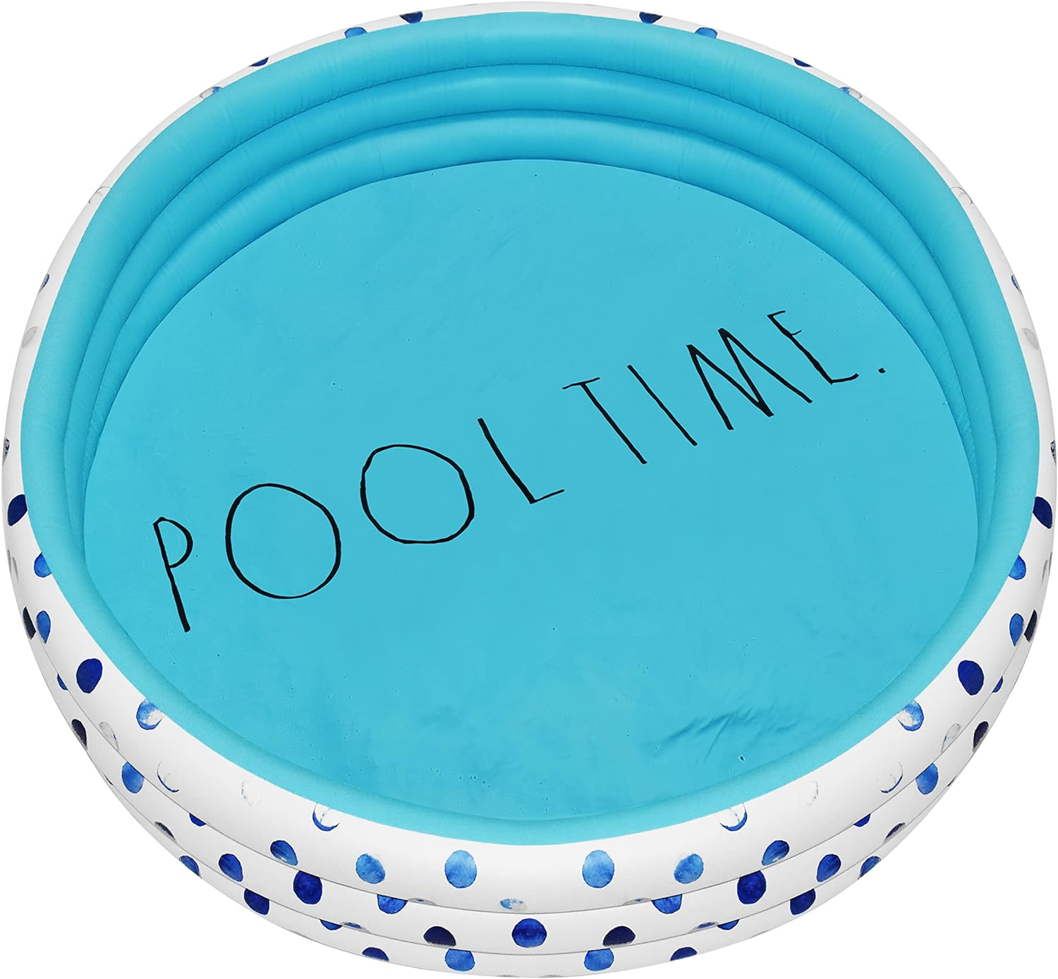 Rae-Dunn Indigo Polka Dot Inflatable Mini Pool - Chill 38012B