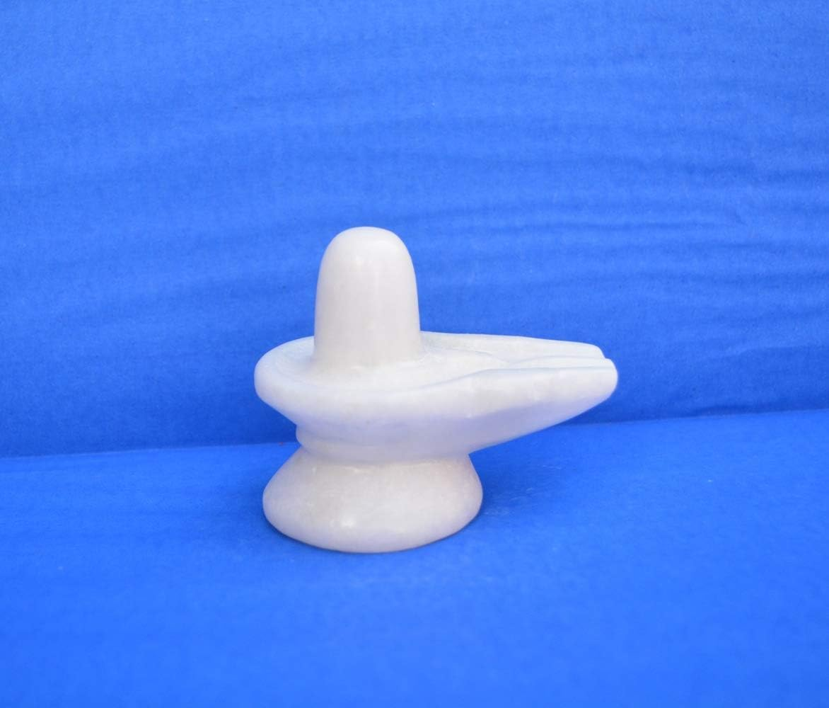 Marble Shivling Shiva Lingam 3 Inch &ndash; Handcrafted Black Marble Shivling Idol for Home Mandir, Puja, and Altar | Traditional Hindu Lord Shiva Statue for Prayer, Spiritual D&eacute;cor, and Rituals