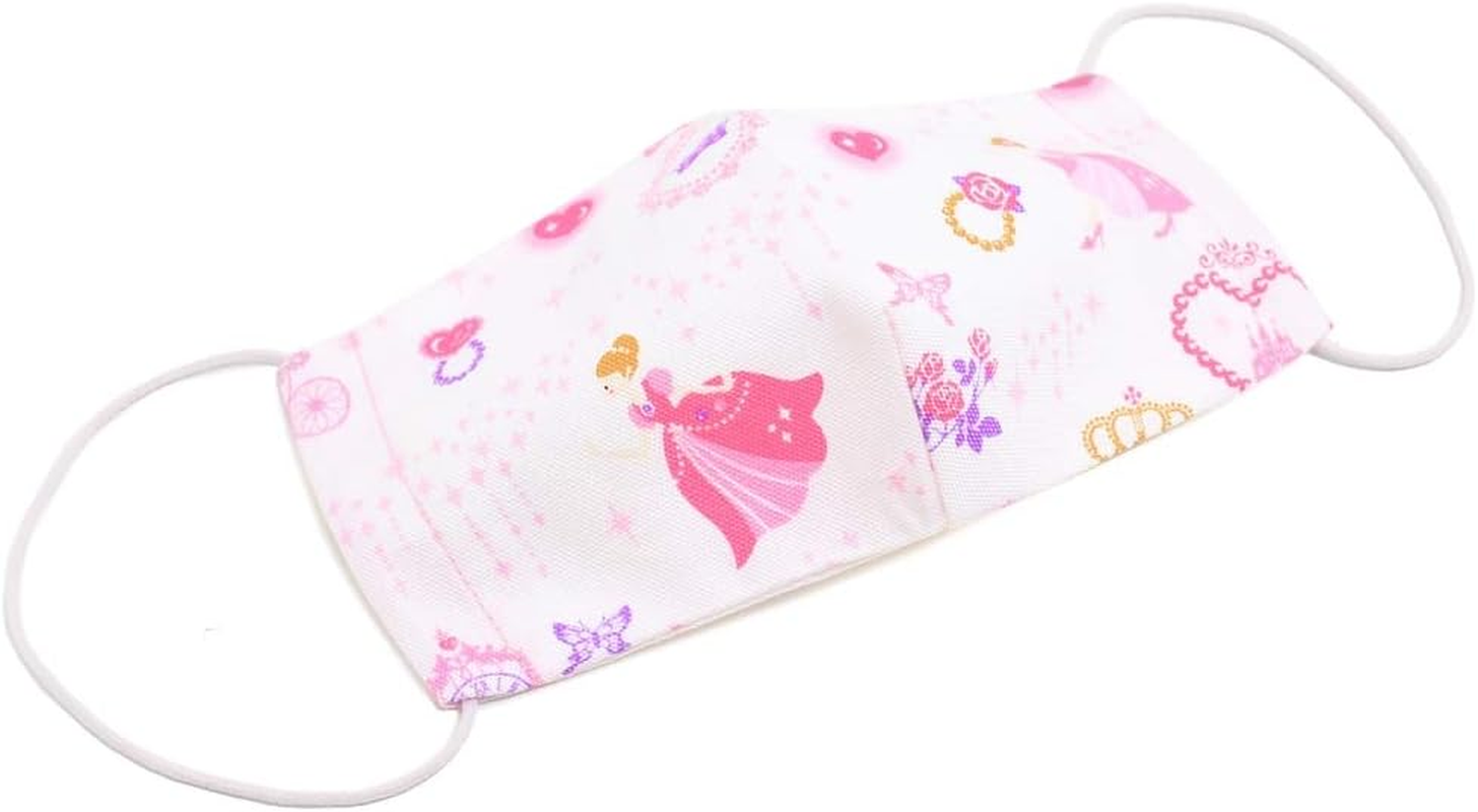 Children'S Masks, Set of 2, Silver Ion Antibacterial Gauze, Powder Room Color with Princess Dress (White) N5316902 image number 3