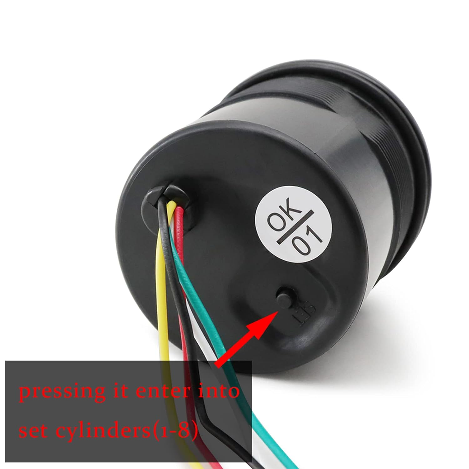 Tacho Gauge, Tachometer Tach Gauge with Black Holder Cup for Auto Car Automotive Replacement Tachometers Gauge Meter LED for Car Auto Boat Truck 0-8000RPM Blue LED Light image number 3