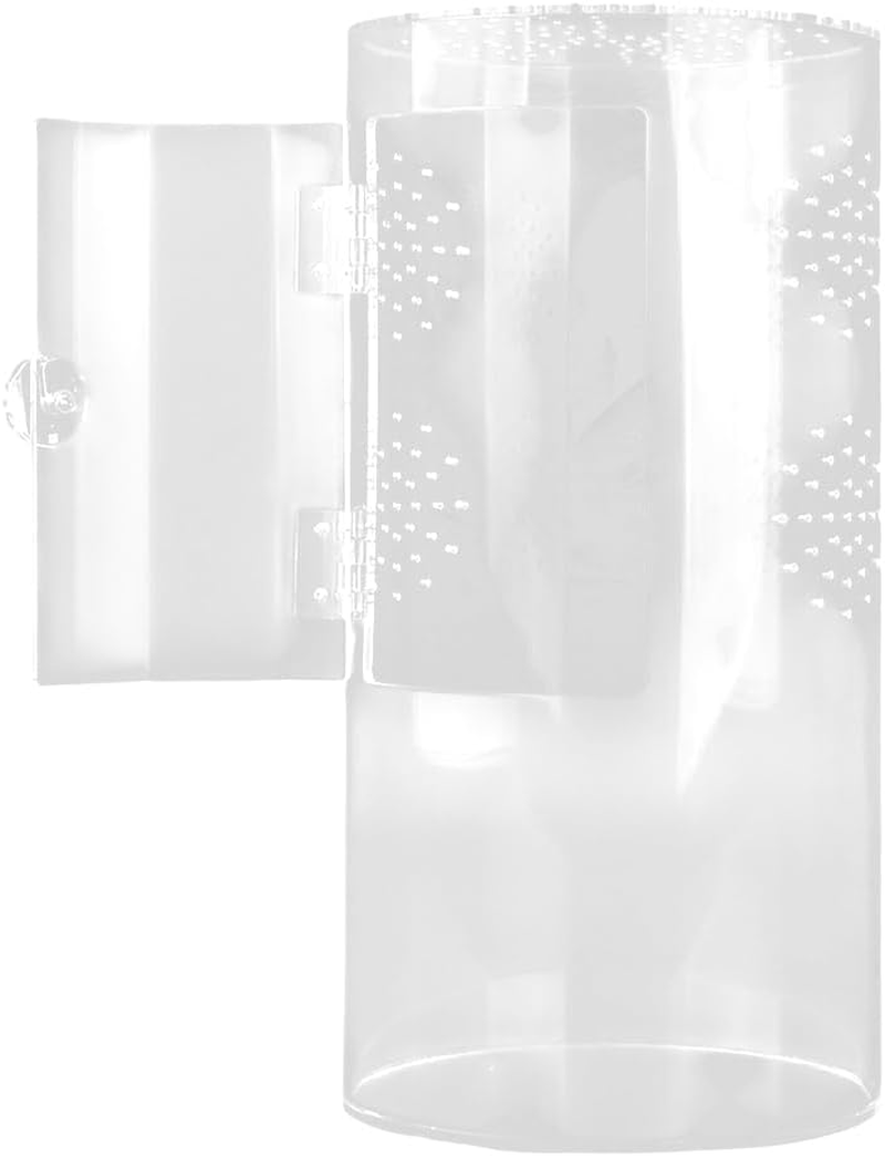 AIMALL Jumping Spider Cylindrical Pet Breeding Box with Front Door | Acrylic Reptile Cage for Pet Spiders and Small Reptiles, 11.5X6In Terrarium Habitat