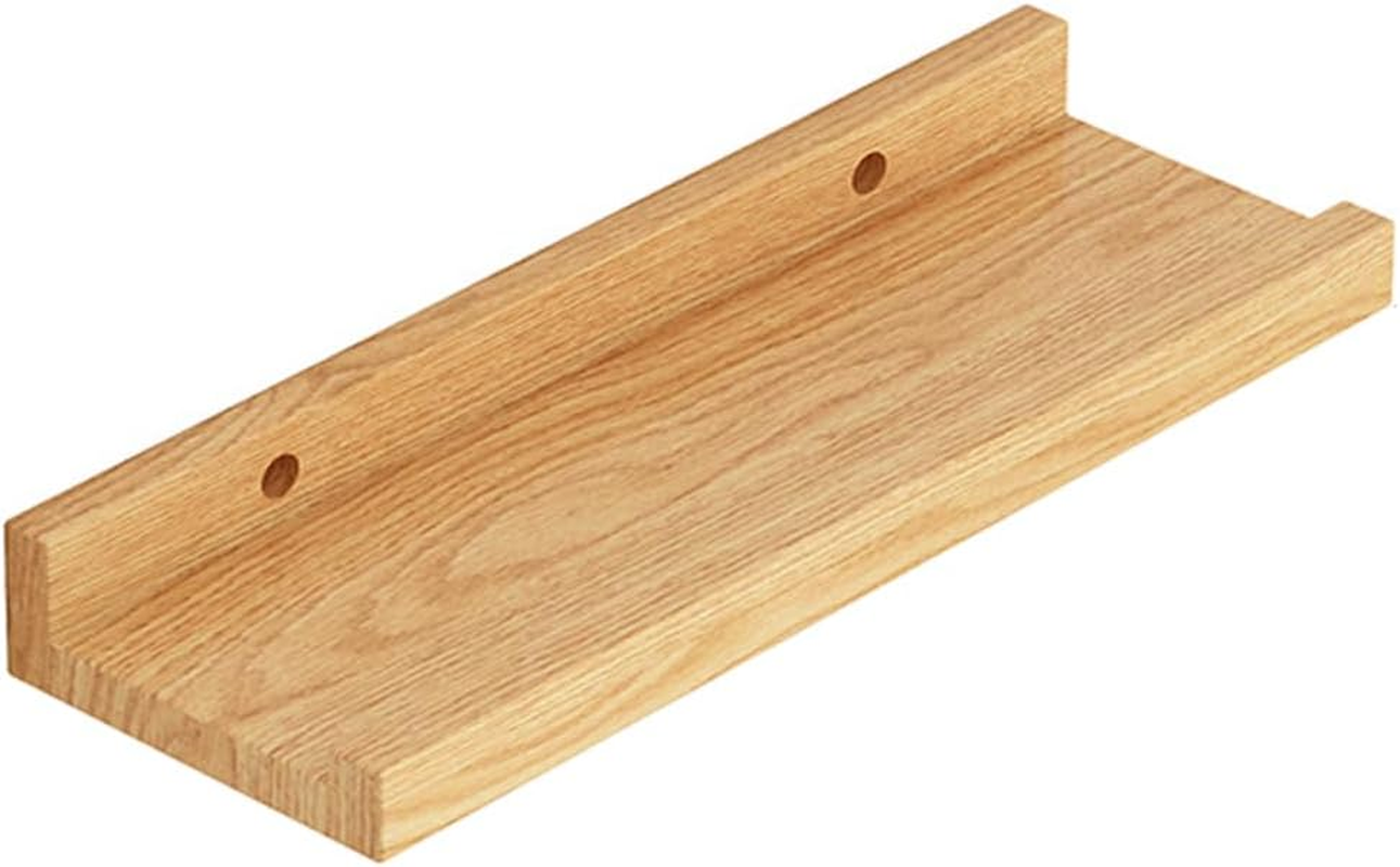 AIMALL Wall Mounted Floating Shelf, Wood Storage Rack for Display and Organization - Available in Two Colours