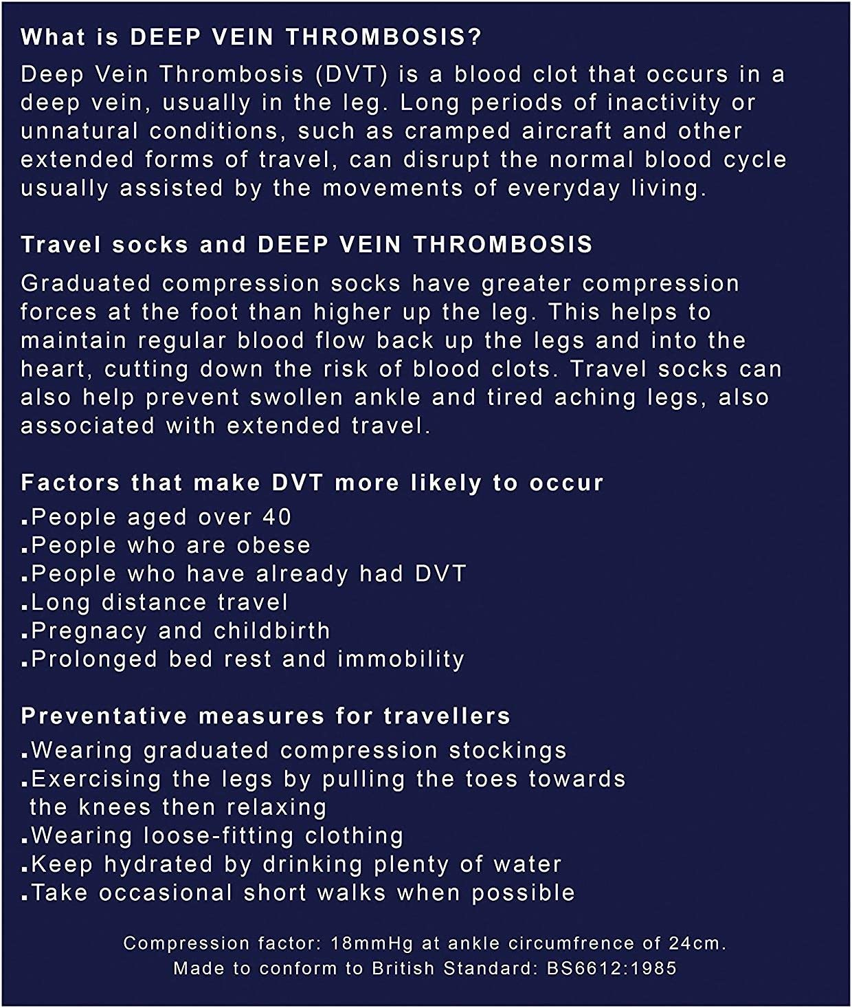 IOMI Footnurse | Sockshop | Flight and Travel Compression Socks | 40 Denier | 18Mmhg at an Ankle Circumference of 24Cm | Women'S Size 4-7UK / 5-8US / 37-40EU | British BS6612:2018 image number 2