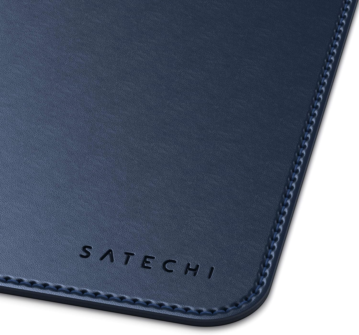 Satechi Eco-Leather Mouse Pad, 9.8" X 7.5" Ergonomic Mousepad, Waterproof Desk Mat for Computer, Laptop, Desk Accessories for Office and Home, Workspace, Gaming - Blue - Black image number 6