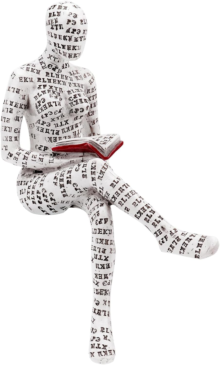 Puthiac Living Room Shelf Decor - Reading Woman Figurine Sculpture Thinker Statue - Modern Abstract Home Decor for Living Room, Office, Bedroom - Elegant and Aesthetic Decoration Statue 05 image number 2