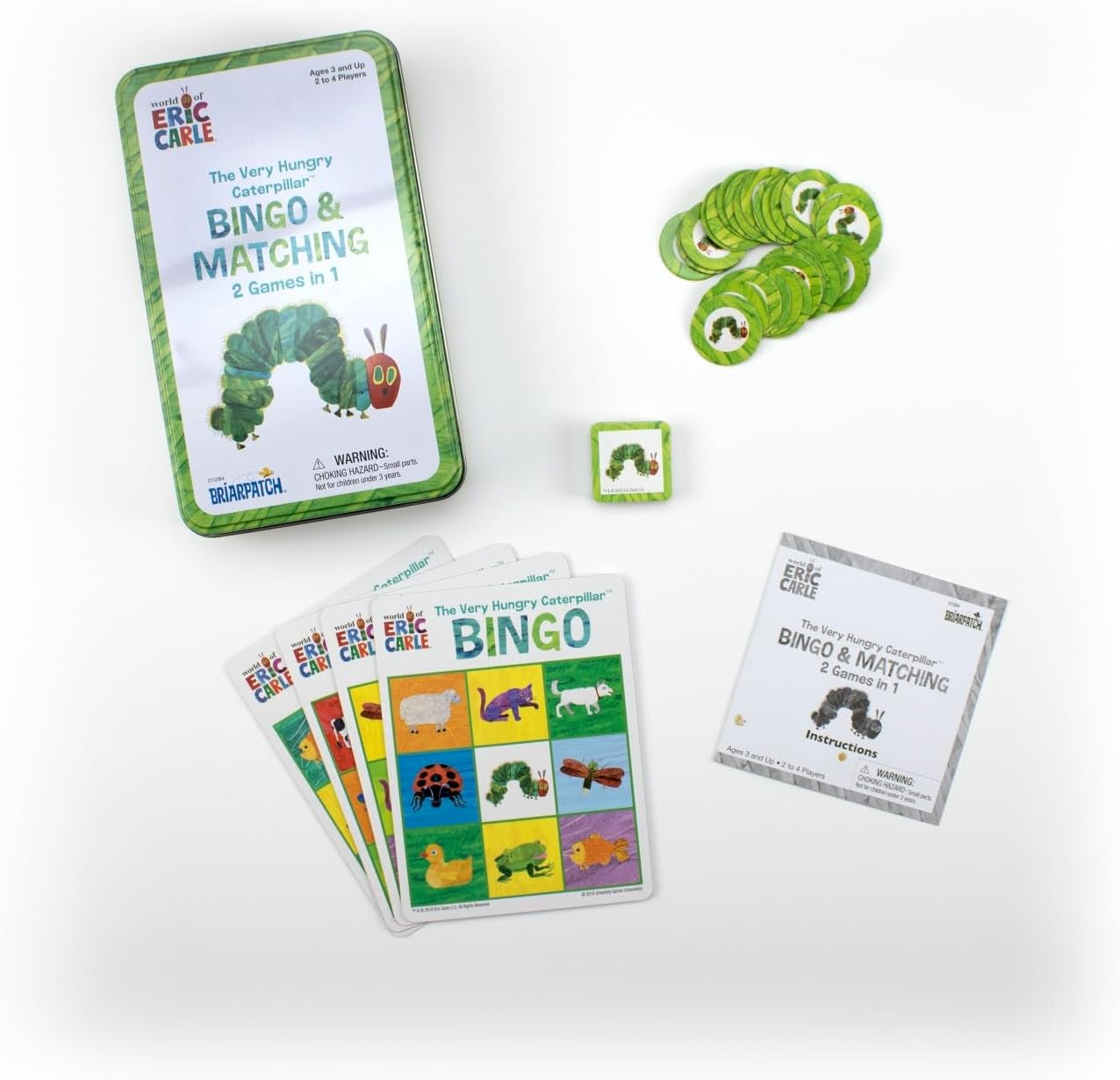 University Games Eric Carle'S Very Hungry Caterpillar Bingo and Matching Tin Card Game image number 2