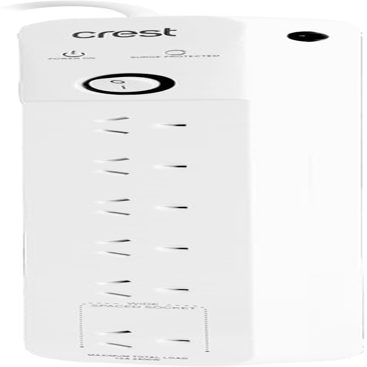 Crest Power Board 6 Socket 1 Switch Surge Protected 1.2M image number 2