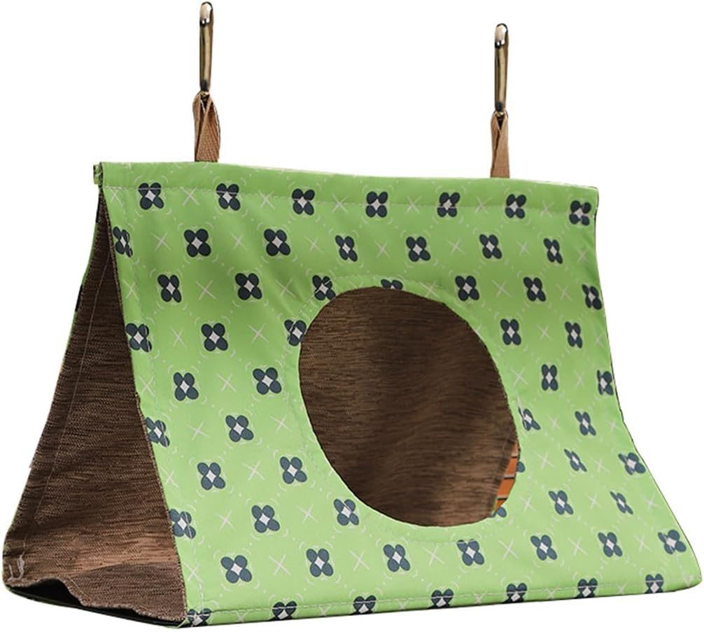 Hanging Triangle Bird Nest for Parrots | Summer Bird Sleeping Nest | Scratch-Resistant Hammock for Sun Conure, Monk Parakeet, Peony, and Starling Birds image number 2
