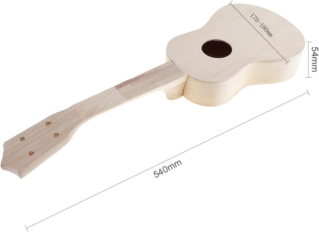 Origlam 21 Inch DIY Ukulele Kit, Make Your Own Ukulele DIY Kit, Soprano Hawaii Ukulele Kit, Ukulele Hawaii Guitar Handwork Kit with Installation Tools for Kids, Friends, Family, Amateur image number 1