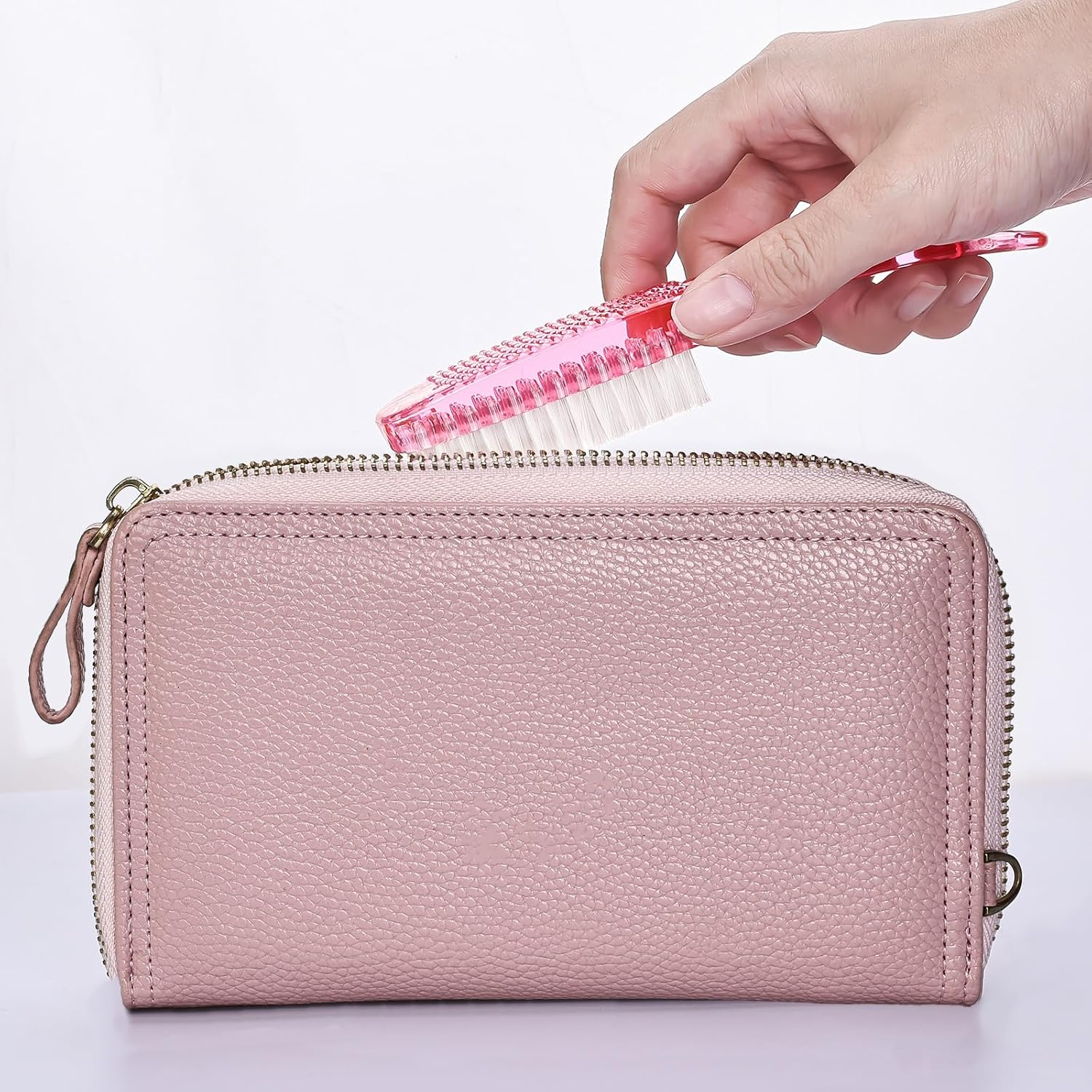 2 Pcs Handle Grip Nail Brushes for Cleaning, Long Handle Fingernail Cleaner, Hand Nail Toes Cleaning and Scrubbing Brushes, Pedicure Nail Scrubber Non-Slip for Men and Women, Hot Pink image number 6