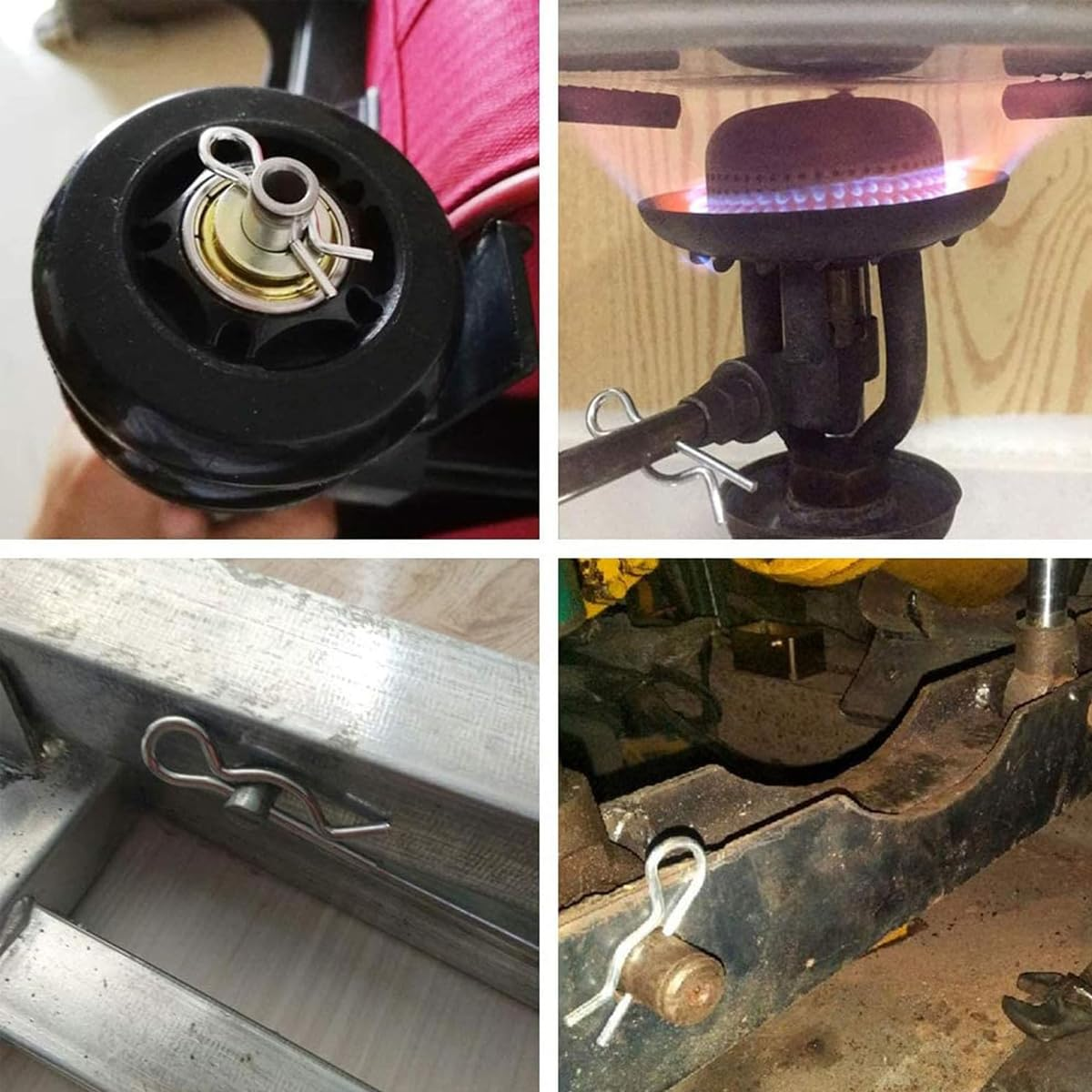 AIMALL 100PCS R Clips Pin Heavey Duty Hitch Zinc Plated Assortment Tractor for Tractors, Cars, Trucks, Trailers, Power Equipment, Quick Installation, Corrosion Resistant image number 6