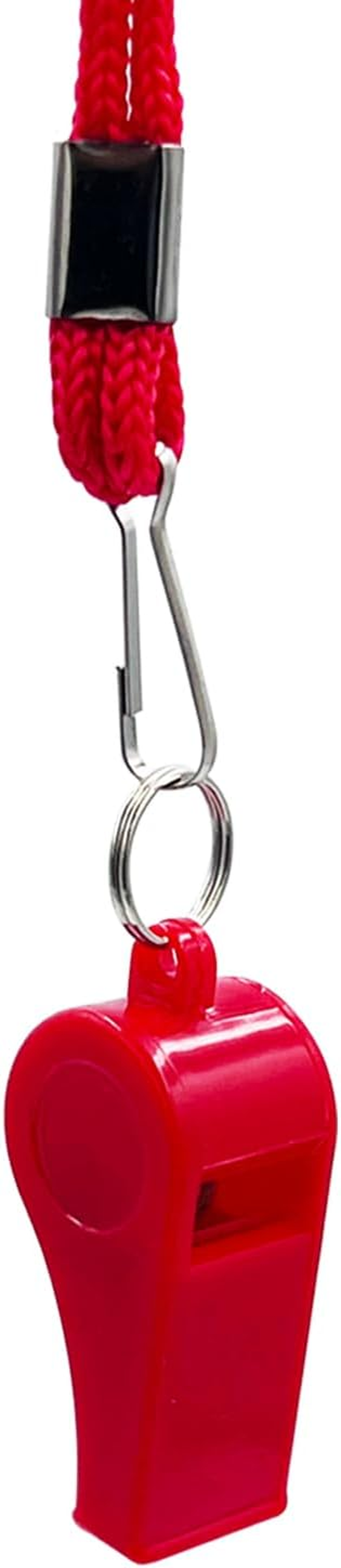 WONAPAD Whistle，2 Packs Plastic Sports Whistles with Lanyard, Loud Crisp Sound Whistle Perfert for Coaches, Referees, Lifeguards image number 3