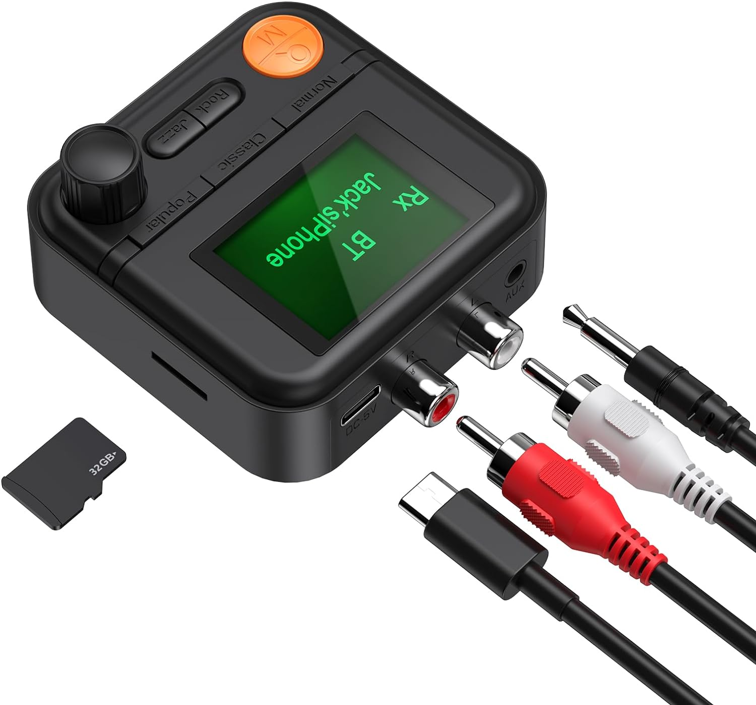 AMIR Bluetooth Transmitter Receiver, Bluetooth 5.2 Audio Adapter for Home Stereo, Wireless Audio Adapter with Display or Headphones, Home Theater, TV, Car image number 2