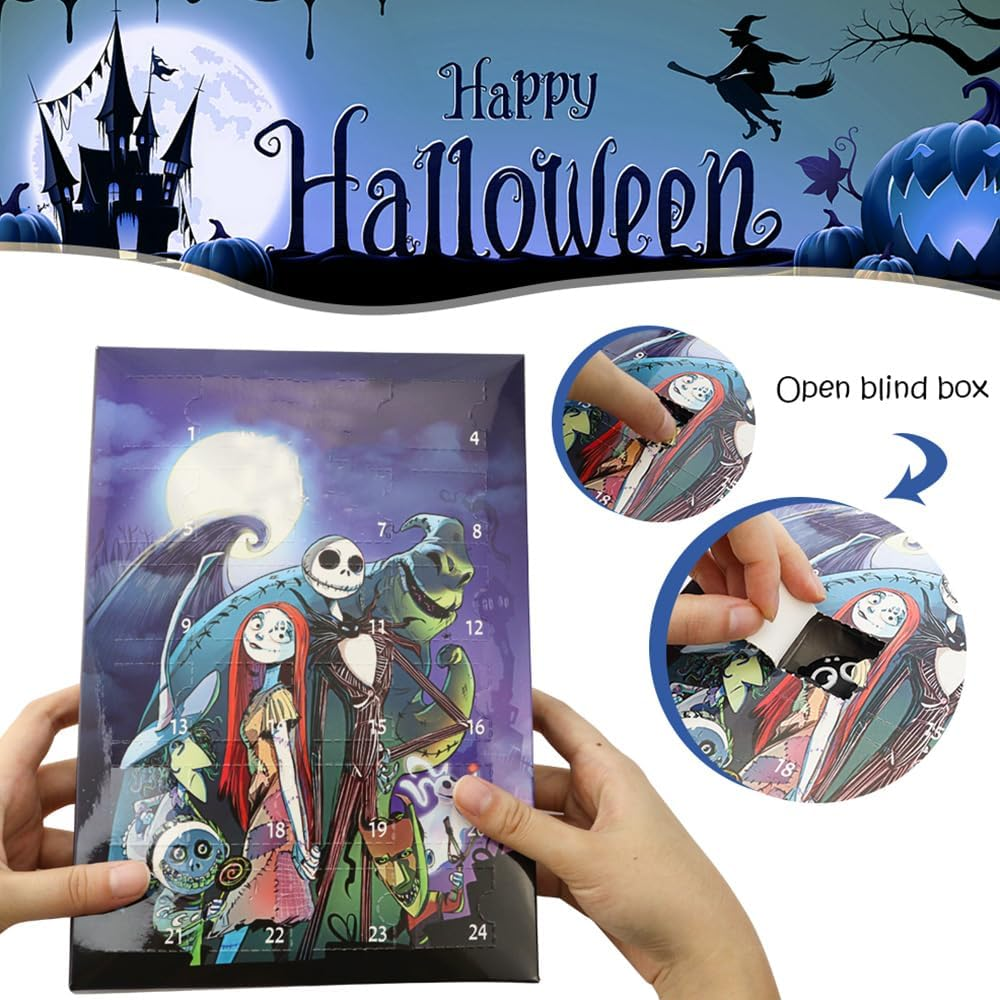 Christmas Advent Calendar 2024, 24 Day Countdown Calendar before Christmas, Contains 24 Collectible Surprises Horror Figures Dolls, Great Xmas Stocking Stuffers Gifts for Kids Christmas Party Favor image number 1