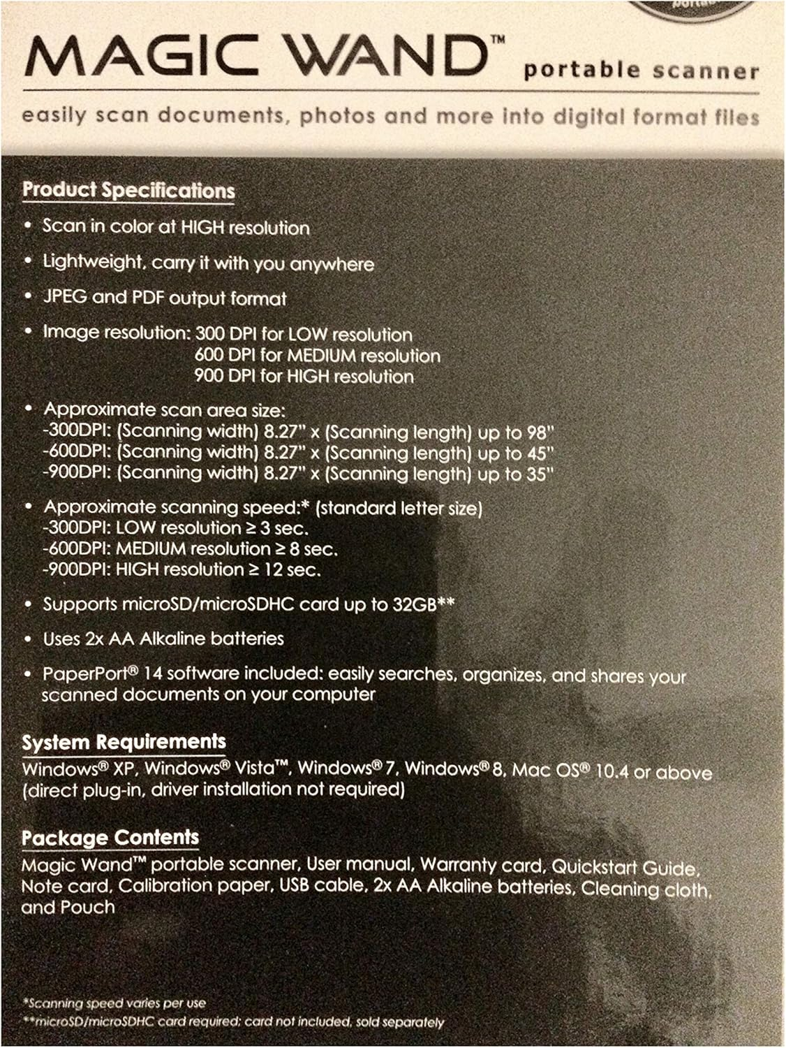 Vupoint Solutions Magic Wand Portable Scanner (PDS-ST415-VP) image number 3
