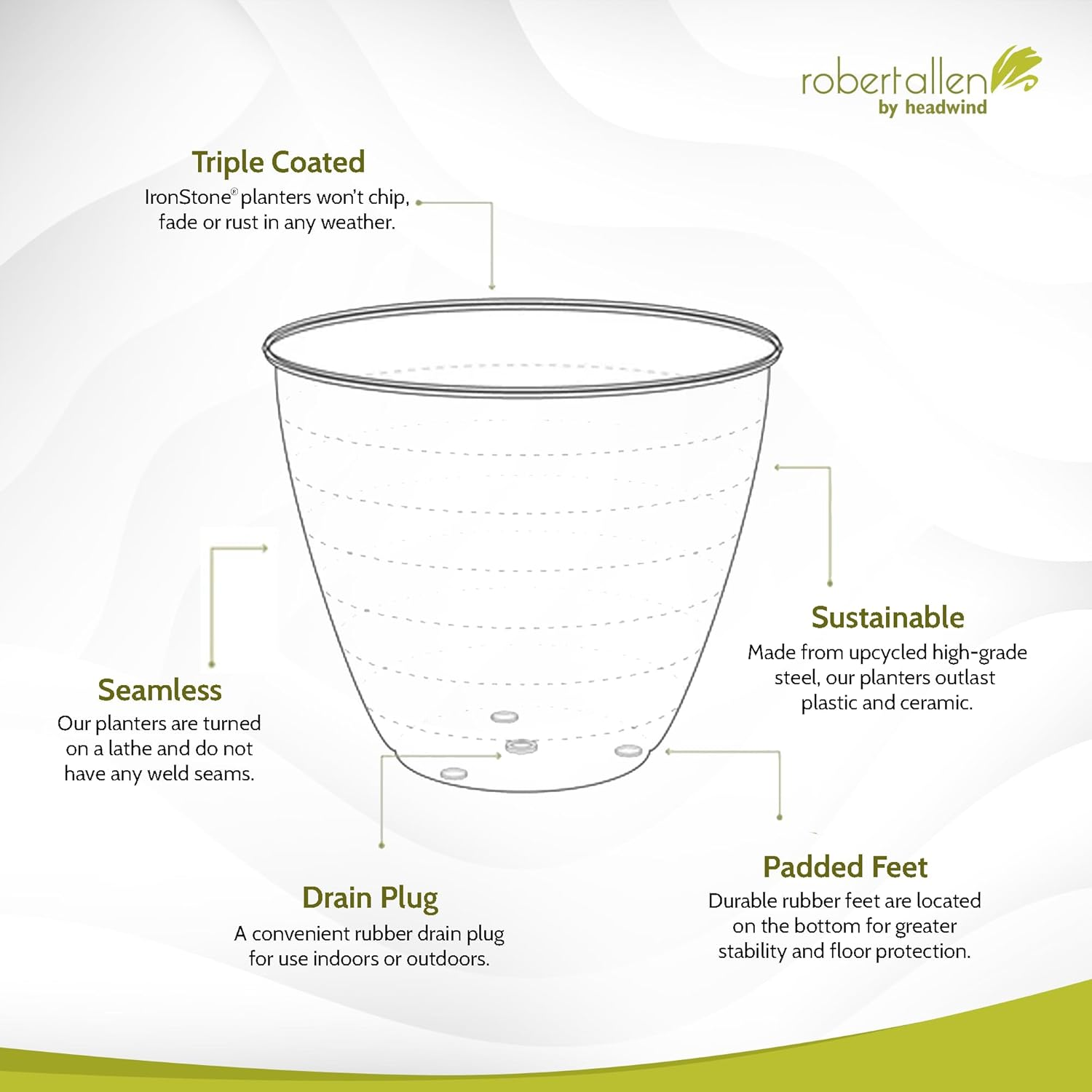 Robert Allen MPT01889 Fluer De Lis Series Metal Planter Flower Pot, 6 In, Color Cayenne Red image number 4