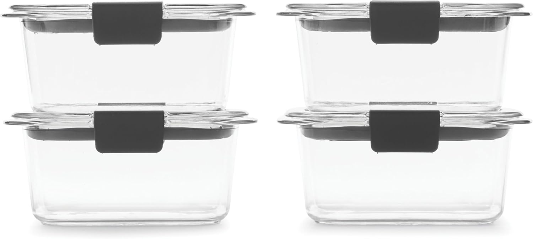 Rubbermaid Brilliance BPA Free Airtight Food Storage Containers with Lids, Set of 4 (4.7 Cup) Ideal for Lunch, Meal Prep, and Leftovers image number 1