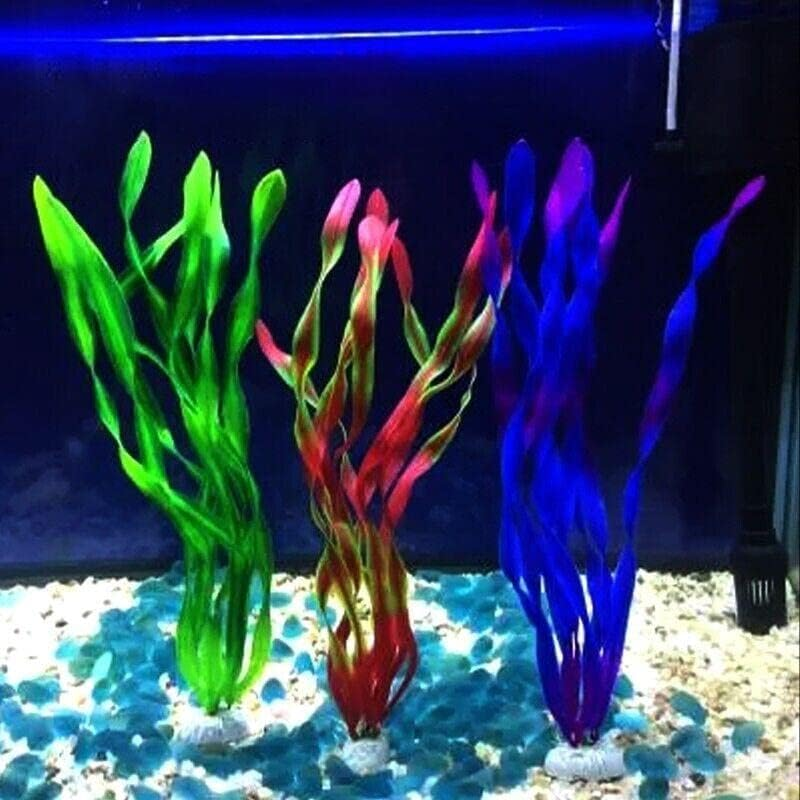 AIMALL 10PCS Artificial Aquarium Plants, Safe Plastic Simulated Water Grass for Fish Tank Decoration, Durable and Easy to Clean, Multicolour image number 6