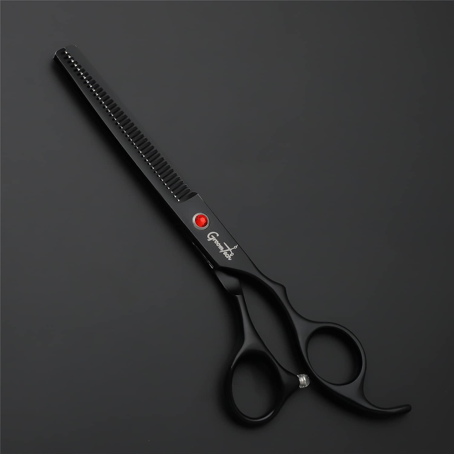 Spring Black Pet Grooming Scissors Kit, Set of 4 with Comb