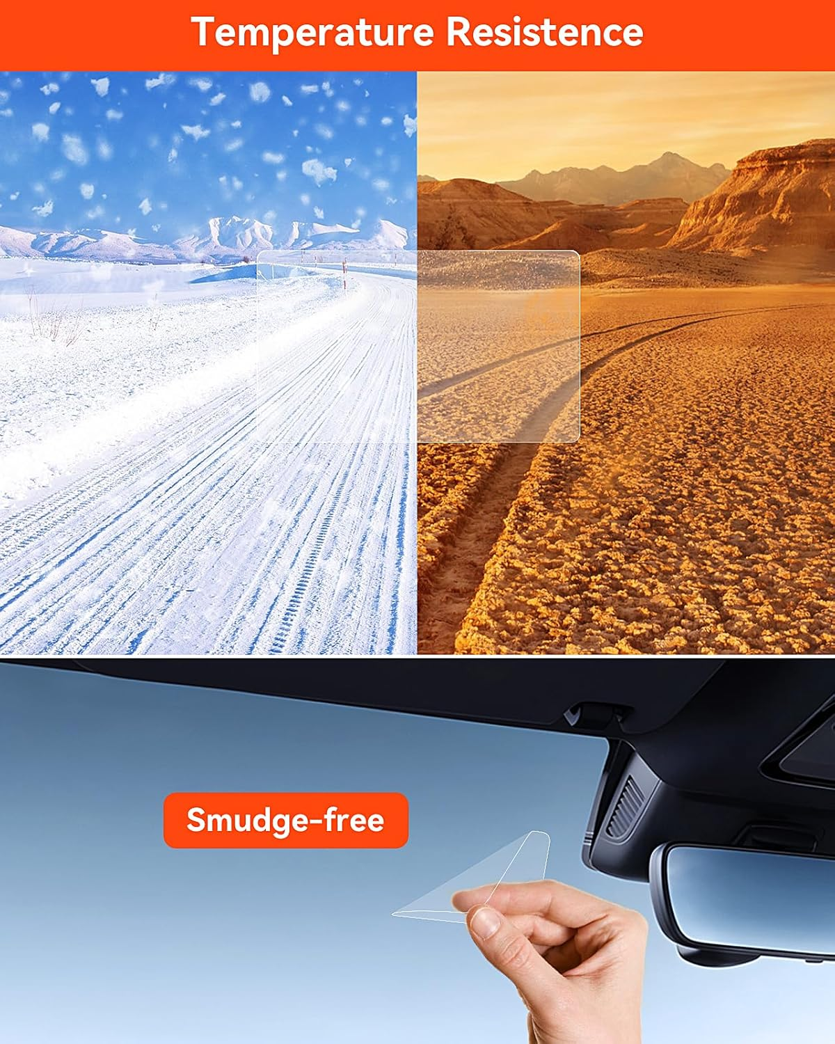 Vantrue Car Windshield Double-Sided Customizable Adhesive Pads, Residue-Free Electrostatic Stickers, Drop-Resistant Adhesion Promoter for Mounting Dash Cam image number 1