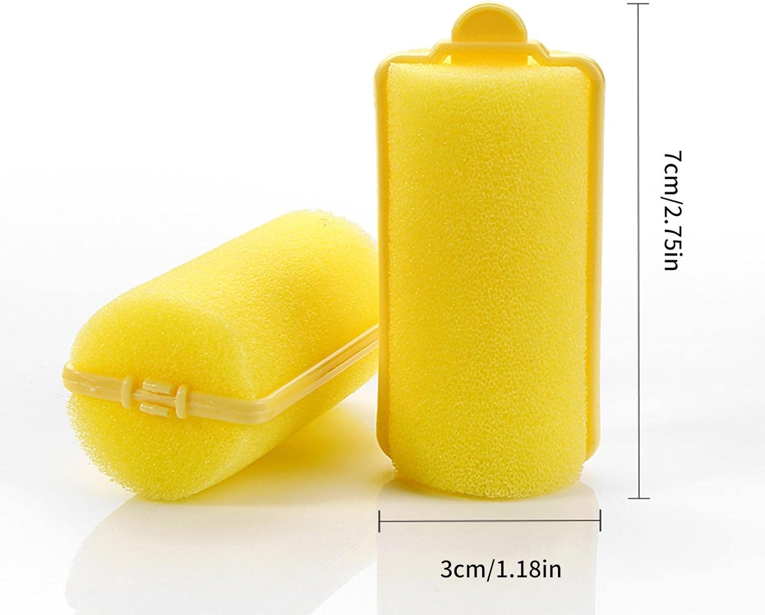 Sponge Hair Rollers - Pack of 14 Foam Sponge Curlers | Foam Curlers 1.5 Cm | Hair Rollers Foam Sponge Hair Rollers No Damage for Women and Children