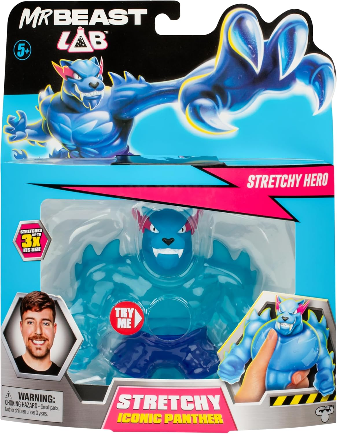 Mrbeast Lab Heroes of Goo JIT Zu Goo Iconic Panther, Squeeze, Squish and Stretch Mrbeast'S Panther up to 3 Times Its Size, Collect All 3 image number 3